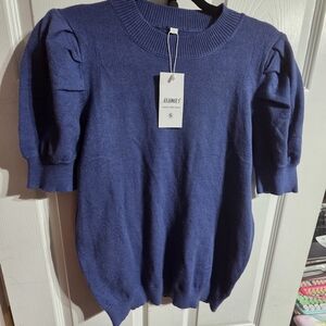 Women's Elegant Navy Sweater